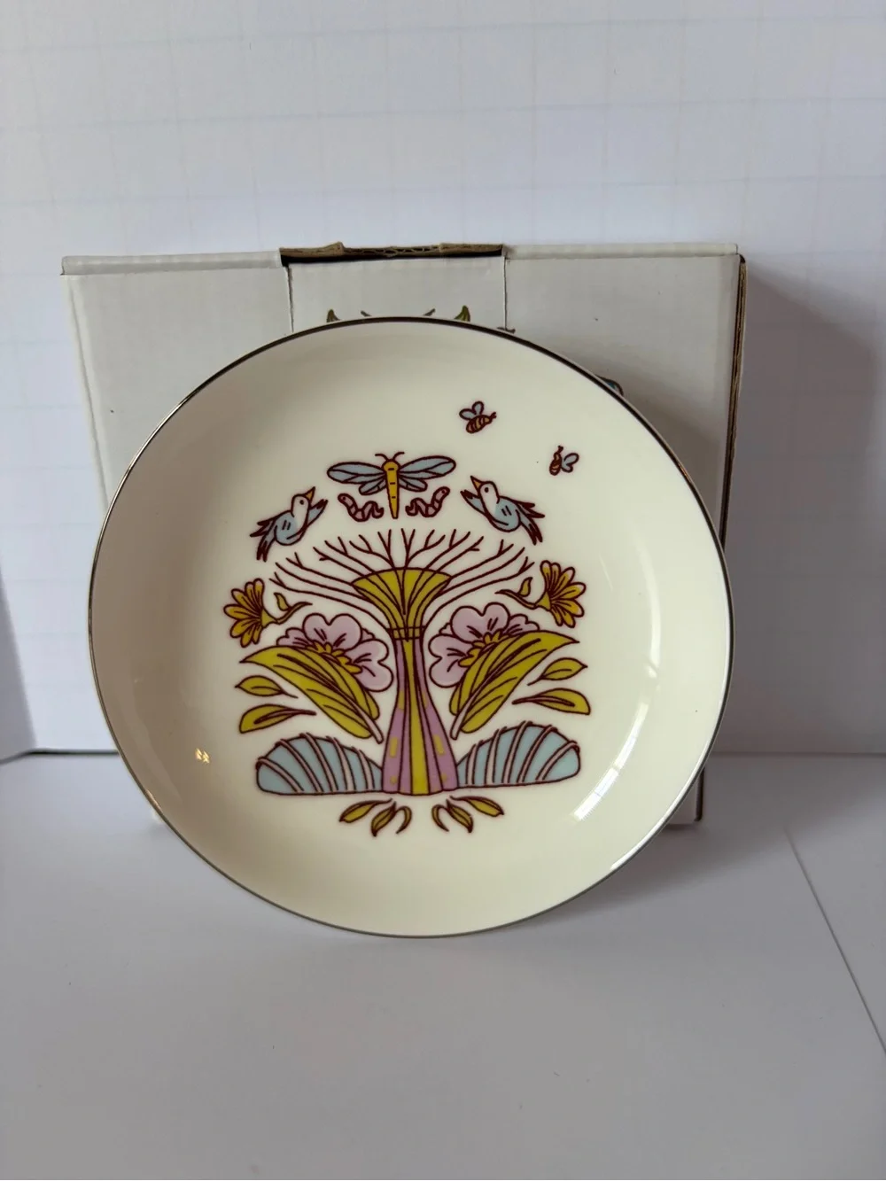 Trinket Dish Gardens By The Bay Bone China SG Momentos The Supermama Store EUC